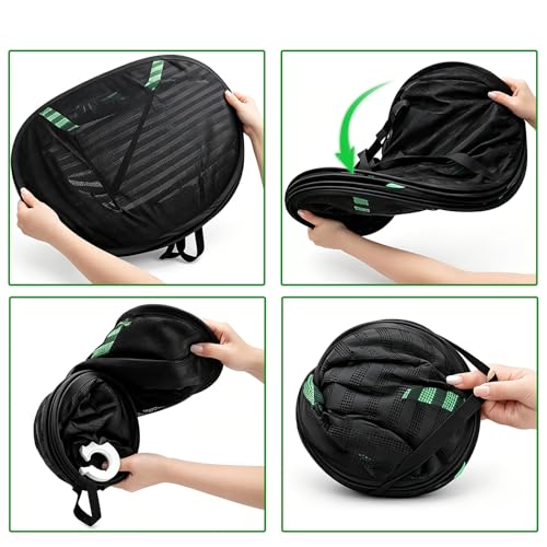 Coloch 4 Layer Herb Drying Rack with Zipper, Hanging Mesh Net with Garden Shear, Collapsible Food Drying Net for Seeds, Buds, Fruits, Vegetables, Herbs, Fish, Clothes(Black)