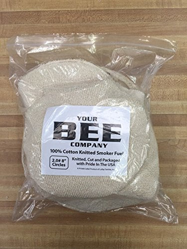 Bee Smoker Fuel 100% Cotton Knitted Smoking Circles 8" - By the Pound (1)