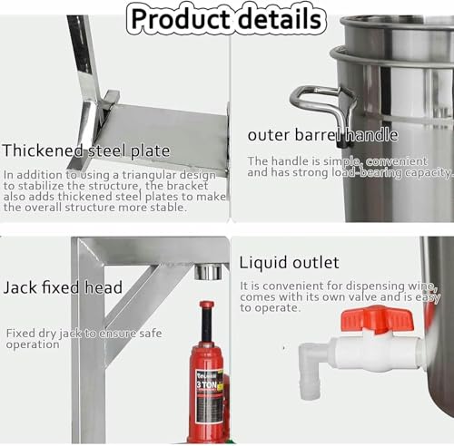 Fruit Press, 12/22/36l Fruit Wine Press, Manual Household Press, Stainless Steel Cider Press with Hydraulics, for Making Cider, Wine and Cider~/ - size: 12L