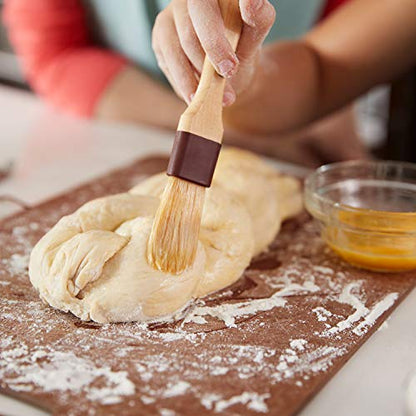 Boao 4 Pcs Pastry Brush, Natural Bristle Basting Brush for Cooking and Baking, BBQ Brushes for Butter, Baster, Oil, Egg, Sauce, Turkey, Grilling, Marinade and Kitchen Food(1 Inch, 1 1/2 Inch) - size: 1 Inch, 1 1/2 Inch