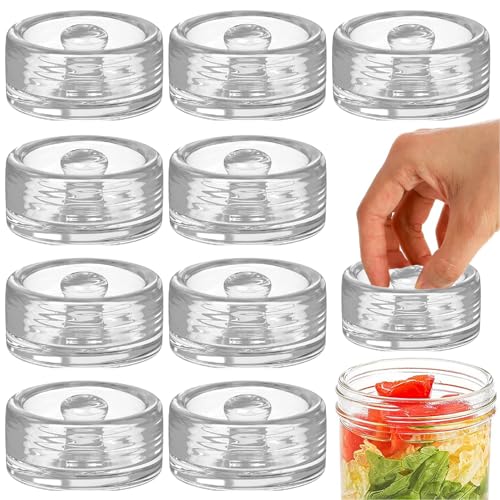 Fermentation Glass Weights with Easy Grip Handle for Mason Jars, Lead-Free, Washable (9 PCS) - color: 9 PCS