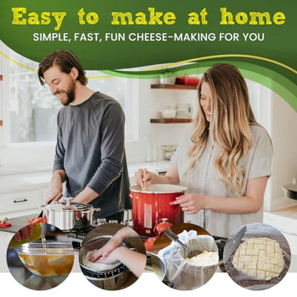 The Big Cheese Beer Lover's Cheese Making Kit - Make Cypriot-Style Cheese & Ale-Washed Squeaky Curds at Home - 12 Batches with Vegetarian Rennet & Recipe Book