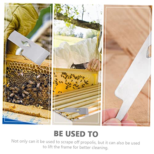 YARNOW 2pcs Stainless Steel Beekeeper Hive Scraper Tool Curving Scrapers for Efficient Beekeeping Lightweight and Portable Beekeeping Accessories