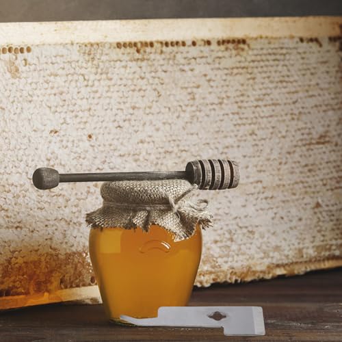 Kisangel Stainless Steel Hive Scraper and Beekeeper Tool for Beehive Cleaning with Curved Edge, Multifunctional Beekeeping Scraper and Frame Lifter for Apiary Maintenance