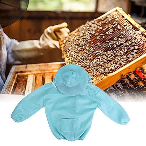 Breathable Beekeeping Suit Jacket with Mesh Veil, Air Mesh Fabric, Lightweight Protective Equipment - Ventilated Design, Elastic Cuffs, Durable for Beekeepers and Outdoor Use