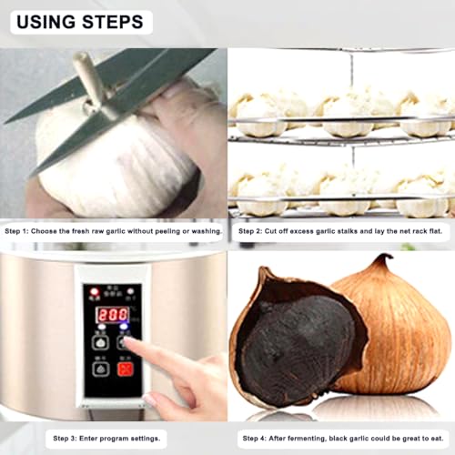 INTBUYING 6L Black Garlic Fermenter，Garlic Ferment，Black Garlics Ferment Pot，Full Automatic Intelligent Control Black Garlics Maker Black Garlic Maker