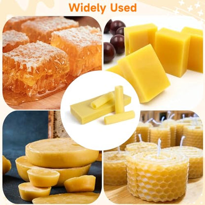 60-Pack Beeswax Sheets, 16-1/3 inch x 7-2/3 inch,Beehive Wax Foundation, Beeswax Foundation Sheet, Beeswax for Candle Making Beekeeping