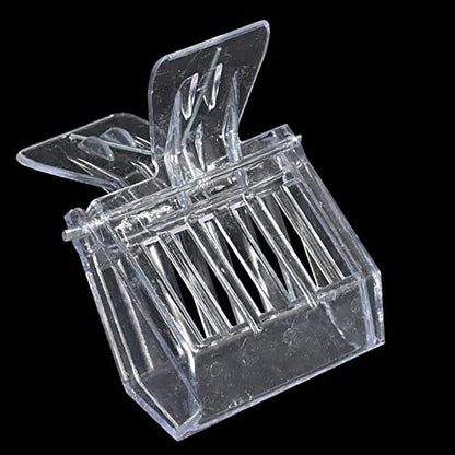 12 Pack Bee Queen Cage Catcher Clips Transparent Plastic Bee Queen Clips Beekeeping kit (12 Pack)