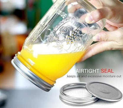 Esrentle Wide Mouth Mason Jars 32 oz - 12 Pack Large Glass Mason Jars with Airtight Lids and Bands, 1 Quart Glass Jars for Pickling, Canning, Fermenting and Food Storage, Microwave & Dishwasher Safe - color: 32 oz-12Pack-Mason