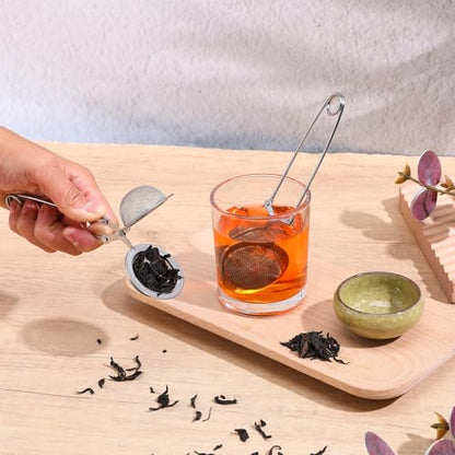 20 Pcs Snap Ball Tea Infuser Strainers, Silver Stainless Steel Fine Mesh Balls with Handle, Reusable Filters for Loose Leaf Tea, Spices and Seasonings
