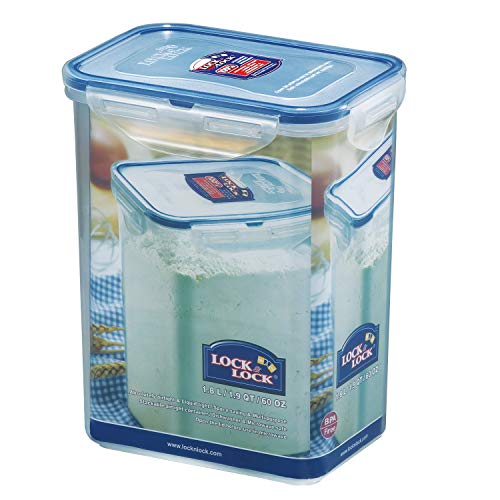 LOCK & LOCK LocknLock Easy Essentials Airtight Rectangular Tall Food Storage Container 7.61 Cup, 4 Piece, Clear - size: 4 Piece Set