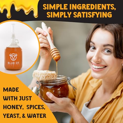 SPICED Mead Making Kit with Storage Bottles, Hydrometer & Extra Yeast Nutrients - Honey Wine Making Kit - Mead Kit Complete - Mead Supplies for 1 Gallon of Mead – Mead Brewing Kit - color: King's Reserve