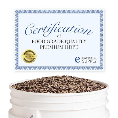 ePackageSupply 3.5 Gallon Plastic Bucket with Lid I Food Grade Bucket | White | BPA-Free I Heavy Duty 90 Mil All Purpose Pail Reusable I Made in USA (12 Count) - size: 12 Packs