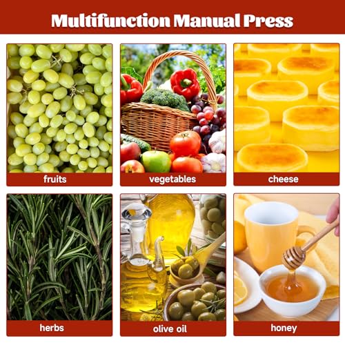 Large Bee Honey Press Extractor, Manual Stainless Steel Honey Extractor 12.6L Fruit Juice Press Extractor Wine Making Equipment for Self in Home - size: 12.6L/3.34Gallon