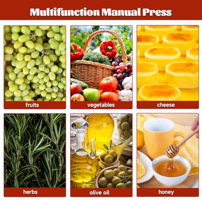 Large Bee Honey Press Extractor, Manual Stainless Steel Honey Extractor 12.6L Fruit Juice Press Extractor Wine Making Equipment for Self in Home - size: 12.6L/3.34Gallon
