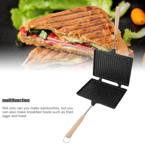 Pie Iron Grilled Cheese Maker with Removable Handle a Non Stick Stovetop Press for Camping and Breakfast