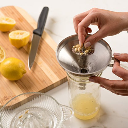 Bellemain Stainless Steel Funnel for Kitchen, 5.5 Inch with Strainer - color: Funnel, size: 5.5"