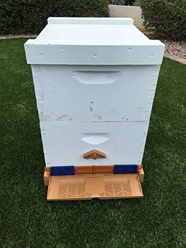 Apimaye Premium Screened Bottom Board 10 Frame Langstroth for Wood Hives with Built in Pollen Trap and Pollen Drawer, Entrance Reducers and Ventilation System for Moisture Control