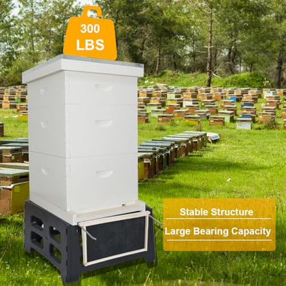 witbee Bee Hive Stand for 10 Frame Langstroth Hives – Heavy Duty Plastic Beekeeping Support Stand with Frame Holder, Outdoor Apiary Stand for Bee Yard, Garden, or Backyard Beekeepers - size: 1 PACK