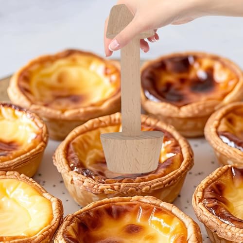 Wooden Tart Tamper,Double Side Pastry Dough Egg Tarts Pastry Tools DIY Cake Pastry Tools for Making Egg Tart, Pasta, Cheesecakes Dessert Kitchen Baking Tools (Model 3) - color: Model 3