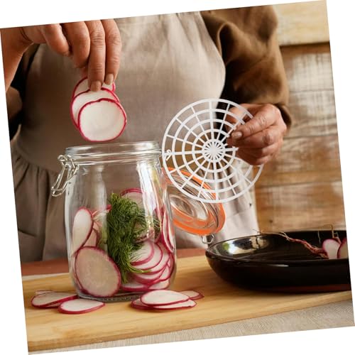 VALICLUD 5pcs Vegetable Fermentation Press Rack Mesh Pickle Jar Weights for Flavor Enhancement Easy Clean for Kimchi Sauerkraut and Pickling Crocks