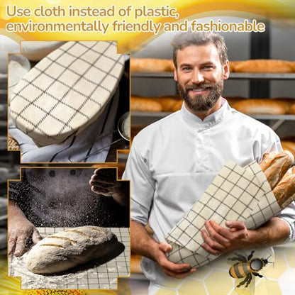 Mindsoft 17 x 23 Inch Reusable Beeswax Food Wrap for Bread Sandwich Wrapper Beeswax Paper Organic Bowl Dishes Covers Sustainable Food Cheese Fruit Snacks Storage Containers Keeper(Classic Style) - style: Classic Style