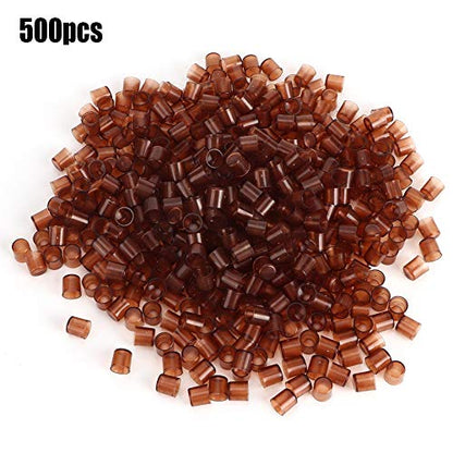 500Pcs Plastic Brown Cell Cups, Queen Rearing Honey Bee Beekeeping Supplies Grafting Kit Tool Smooth Mini Plastic Vials Container for Beekeepers Apiculture