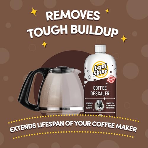 Lemi Shine Coffee Descaler - Made with Food-Grade Citric Acid - 15 oz | Removes Tough Buildup - Food-Grade Citric Acid Coffee Maker Cleaner for Nespresso, Keurig, and More - size: 15 Ounce (Pack of 1)