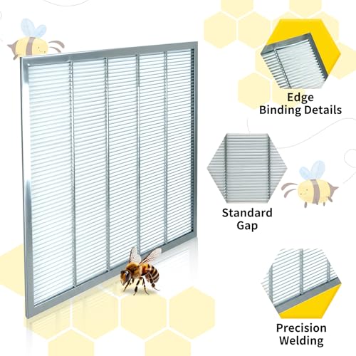 Queen Excluder 10 Frame 2 Pack, Metal Queen Bee Excluder for Langstroth Beehive, Separates Brood Chamber and Honey Super, Beekeeping Supplies