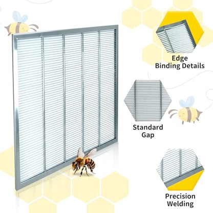 Queen Excluder 10 Frame 2 Pack, Metal Queen Bee Excluder for Langstroth Beehive, Separates Brood Chamber and Honey Super, Beekeeping Supplies