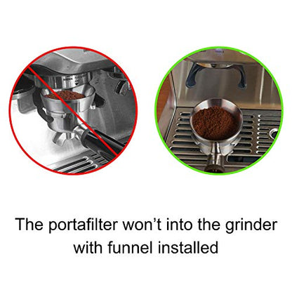 54mm Espresso Dosing Funnel, MATOW Stainless Steel Coffee Dosing Ring Compatible with Breville 54mm Portafilter