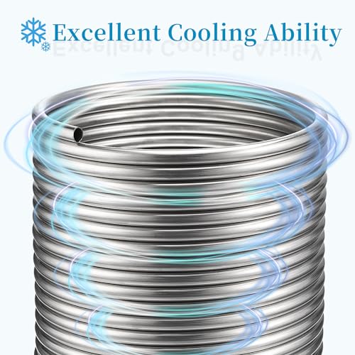Vigorous Wort Chiller, 3/8" x 25 Ft Food Grade 304 Stainless Steel Coil, Water Chiller for Ice Bath Beer Brewing Tubing Coil, Stainless Steel Immersion Chiller - size: 3/8" x 25 Ft Wort Chiller