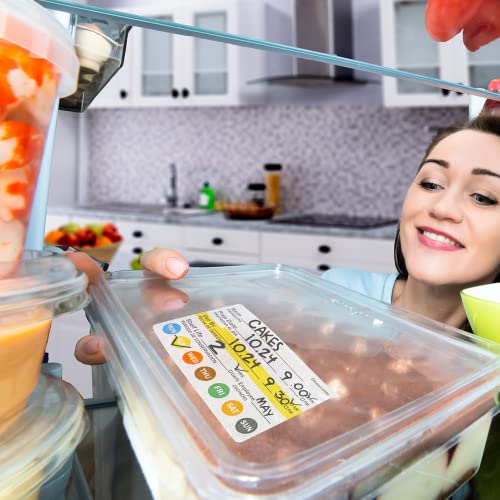L LIKED Dissolvable Label Shelf Life for Food Rotation Use by Stickers 2 x 3 Inch Roll of 500 Labels