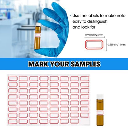 12PCS 7ml Amber Glass Vials with White Screw Caps and Plastic Stoppers, 2 Dram Leak-Proof Small Liquid Sample Bottles for Essential Oils, Perfumes, Reagents - color: AMBER, size: 7ml