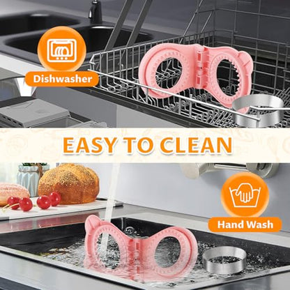 CHICHAUS Uncrustable Sandwich Maker,Sandwiches Pocket Circle Shape 3.7Inch Sandwich Cutter and Sealer,Sandwich Cutter for Kids Breakfast and lunchboxes (Pink) - color: Pink