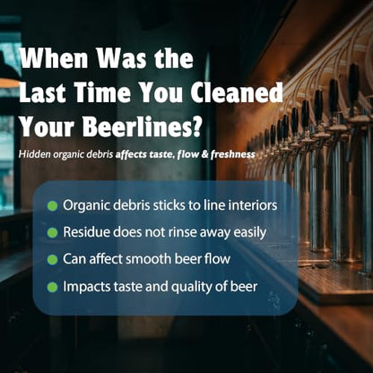 Multi-Enzyme Beer Line Cleaner, 1 Gallon, Professional Brewery and Kegerator Draft System Cleaning Solution, Non-Corrosive pH-Neutral Enzyme Formula for Bars, Pubs, and Headbrewers - size: 1 Gallon