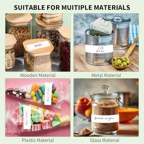 1000Pcs Removable Freezer Labels,1 x 3 Inch Blank Food Labels for Food Containers Jars Waterproof Oil Freezer Tape Easy to Write