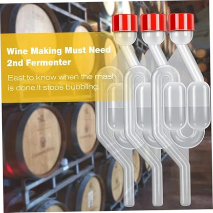 3Pcs Airlocks for Fermenting, S-Shaped Bubble Airlock Set with Rubber Stoppers, Used for Brewing Wine, Beer, Sauerkraut, Pickles