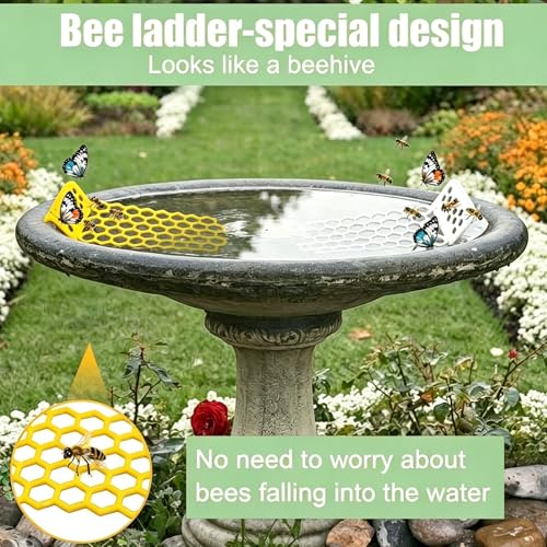 3 Pcs Floating Bee Ladder, Bees Watering Station, Butterfly Bee Waterer Feeding, Beekeeping Feeding Equipment for Prevent Insect Drowning, Beehive Watering System, Outdoor Garden Decor