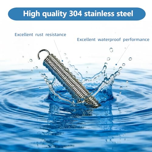 6pcs Extension Springs,0.047"x0.4"x2.76" 304 Stainless Steel Extension Springs with Hook Ends 2.76inch(6, 0.047"x0.4"x2.76") - size: 0.047"x0.4"x2.76"