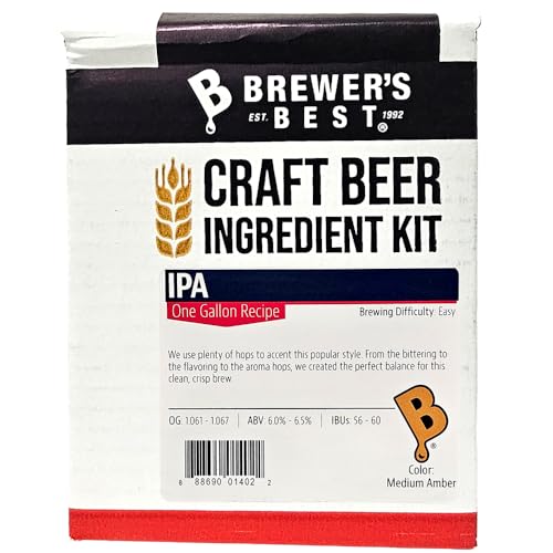 Brewer's Best One Gallon Home Brew Beer Ingredient Kit (IPA (India Pale Ale))