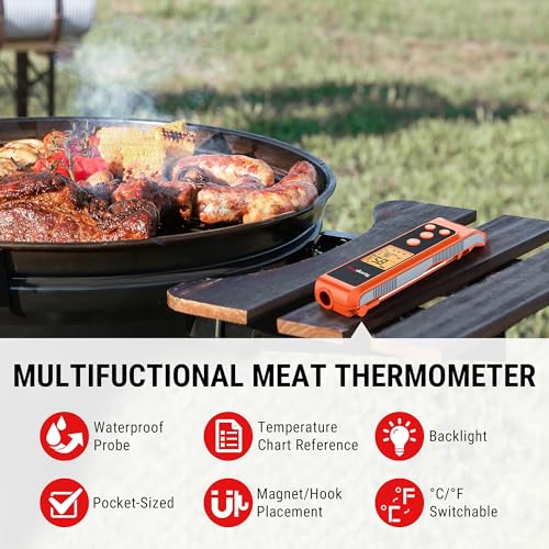 TempPro TP420 2-in-1 Instant Read Thermometer for Cooking, Infrared Thermometer with Meat Probe, Non-Contact Laser Meat Thermometer for Griddle Grill Pizza Oven HVAC Pool, Gift for Dad Husband - style: IR Thermometer with Meat Probe