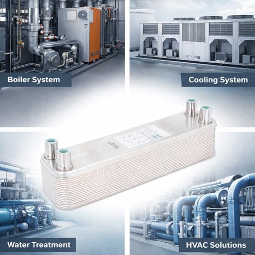 Plate Heat Exchanger Stainless Steel Brazed 4.5MPa Wort Chiller for Beer Water Laboratory - Durable Copper Brazing, Compact Design, Efficient Cooling for Homebrew