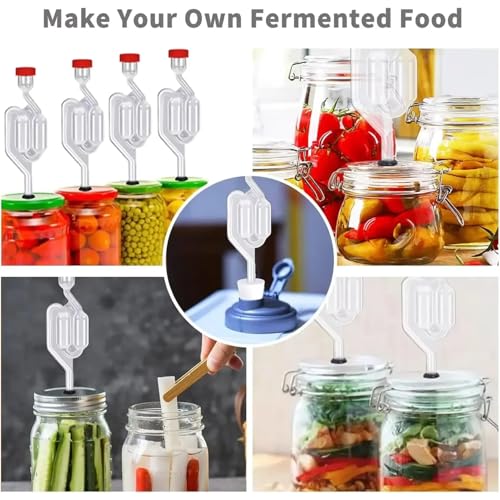 Air Lock for Fermenting, 3Pcs Airlocks for Fermenting, S-Shaped Bubble Airlock Set with Rubber Stoppers, Used for Brewing Wine, Beer, Sauerkraut, Pickles