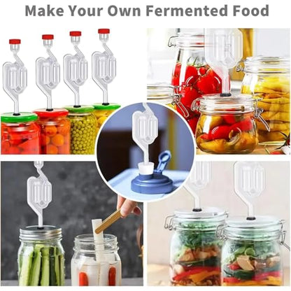 Air Lock for Fermenting, 3Pcs Airlocks for Fermenting, S-Shaped Bubble Airlock Set with Rubber Stoppers, Used for Brewing Wine, Beer, Sauerkraut, Pickles