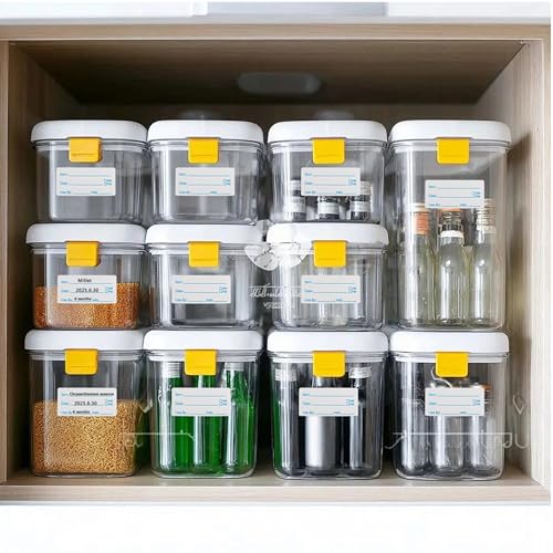 1000 Labels for Food Containers, No-Residue Food Labels and Easy to Write on, Removable Date Freezer Labels Sticker, 1 x 2 Inch