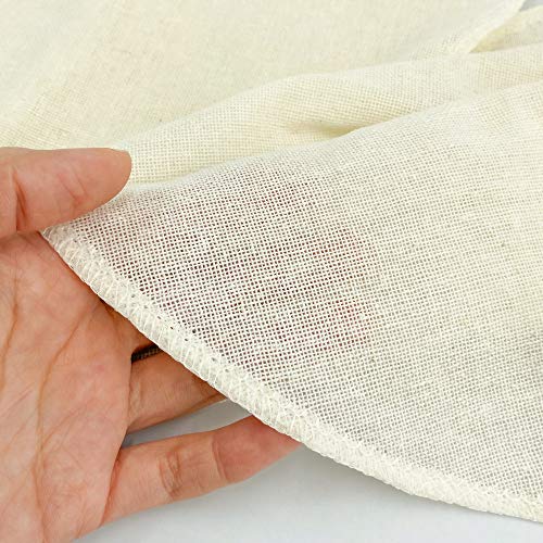 Traditional THAI Sticky Rice 16 Inch Round 6 Pack Reusable Cheesecloth, Grade 90 Triple Stitched Hem, Chef Quality, 100% Unbleached Cotton Fabric for Straining and Cooking - size: 16 IN