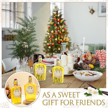Uiifan 2 Pack 16 oz Vanilla Extract Bottles with Swing Top Flask Whiskey Pocket Clear Glass Flask for Homemade Vanilla Extract Lemon Kombucha Water Apply Christmas Wedding Gift (Clear) - color: Clear, size: 16oz