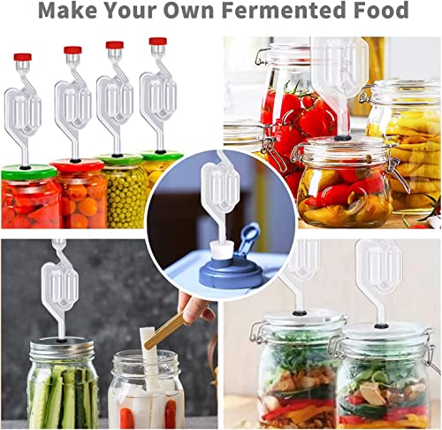Zazolyne Airlock 2 Pack Transparent Brewing Airlocks Fermenting Twin Bubble Airlock with 2pcs # Stoppers 6pcs Grommets - size: 2pcs Ailock+2pcs Stoppers+6pcs grommets