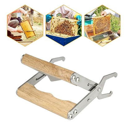 VICASKY Beekeeping Tool Beehive Frame Clip Lifter for Hive Maintenance Sturdy Steel Construction Comfortable to Hold Design for Beekeepers